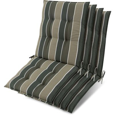 Beautissu 4x Niederlehner Auflage Sun-NL 100x50x8cm Grün-Gestreift Beautissu 4x Niederlehner Auflage Sun-NL 100x50x8cm Grün-Gestreift
