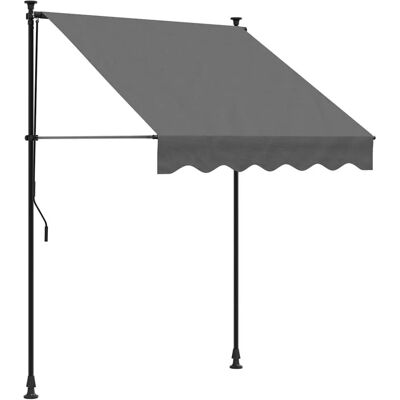 vidaXL Markise Einziehbar Anthrazit 150x150 cm Stoff und Stahl 368737 vidaXL Markise Einziehbar Anthrazit 150x150 cm Stoff und Stahl 368737