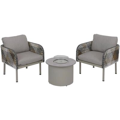 MCW Poly-Rattan Garnitur P80 Tischkamin Alu Stoff Creme-Beige MCW Poly-Rattan Garnitur P80 Tischkamin Alu Stoff Creme-Beige