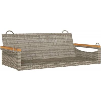 furnicato Hängebank Grau 109x62x40 cm Poly Rattan furnicato Hängebank Grau 109x62x40 cm Poly Rattan