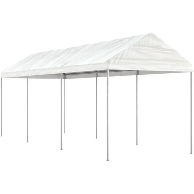 vidaXL Pavillon - 6,69x2,28x2,69 m Weiß Polyethylen Outdoor Zelt vidaXL Pavillon - 6,69x2,28x2,69 m Weiß Polyethylen Outdoor Zelt