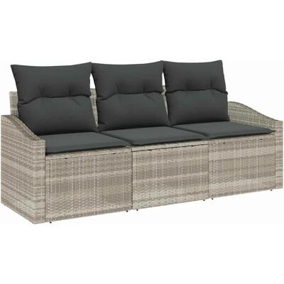 Vidaxl Garten-Sofaset - Modern Wetterfester Rattan 3-teilig Vidaxl Garten-Sofaset - Modern Wetterfester Rattan 3-teilig