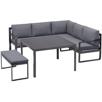 Kettler Loungeset OCEAN CD Eckset Inkl. Kissen Anthrazit/Grau 223 X 200 Kettler Loungeset OCEAN CD Eckset Inkl. Kissen Anthrazit/Grau 223 X 200