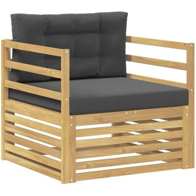 vidaXL Outdoor-Sofa Weiß und Anthrazit 3439119 vidaXL Outdoor-Sofa Weiß und Anthrazit 3439119
