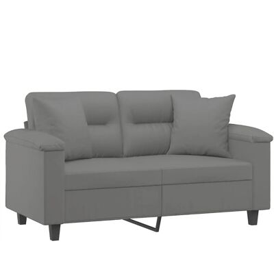 vidaXL 2-Sitzer-Sofa Dunkelgrau Mikrofaser - Sofa vidaXL 2-Sitzer-Sofa Dunkelgrau Mikrofaser - Sofa