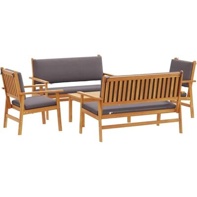 vidaXL Set aus Akazienholz für den Außenbereich - Für 3 Personen - Modern vidaXL Set aus Akazienholz für den Außenbereich - Für 3 Personen - Modern