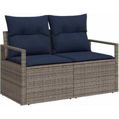 vidaXL Garten-Sofa mit Kissen 120 x 62 x 69 cm Poly-Rattan 42006759 vidaXL Garten-Sofa mit Kissen 120 x 62 x 69 cm Poly-Rattan 42006759