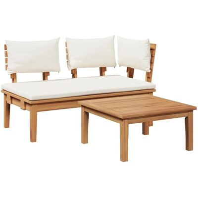 vidaXL Gartenbank 2-Tlg Braun Massivholz Teak 42006397 vidaXL Gartenbank 2-Tlg Braun Massivholz Teak 42006397