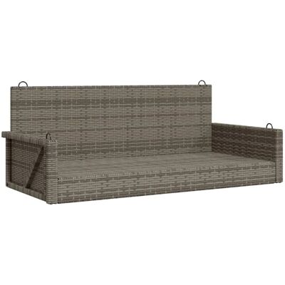 furnicato Hängebank Grau 119x56x48 cm Poly Rattan furnicato Hängebank Grau 119x56x48 cm Poly Rattan