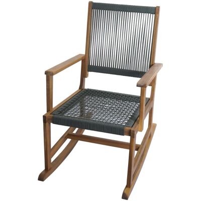 MCW Schaukelstuhl P73 Garten Akazie Holz Rope Seilgeflecht Olivgrün MCW Schaukelstuhl P73 Garten Akazie Holz Rope Seilgeflecht Olivgrün