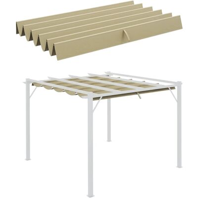 Outsunny Ersatz-Vordach Polyester Beige 250L x 255B x 6H cm Outsunny Ersatz-Vordach Polyester Beige 250L x 255B x 6H cm