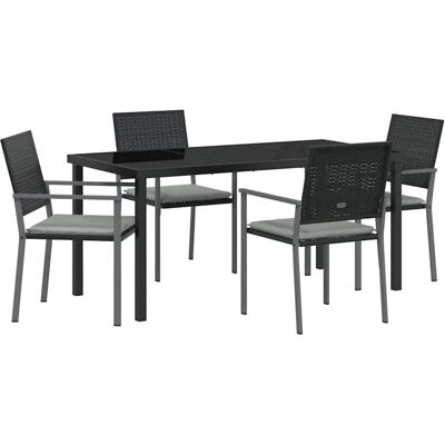 Vidaxl - Poliratán 54x62.5x89 cm - Schwarz - Outdoor Chair Set Vidaxl - Poliratán 54x62.5x89 cm - Schwarz - Outdoor Chair Set