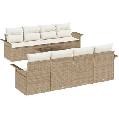 Beige Gartensofaset - 7 Teile, Modern, Outdoor, Komfortabel Beige Gartensofaset - 7 Teile, Modern, Outdoor, Komfortabel