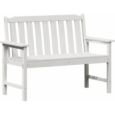 vidaXL Gartenbank mit Kissen Weiß 120 x 59 x 88cm HDPE 42006601 vidaXL Gartenbank mit Kissen Weiß 120 x 59 x 88cm HDPE 42006601