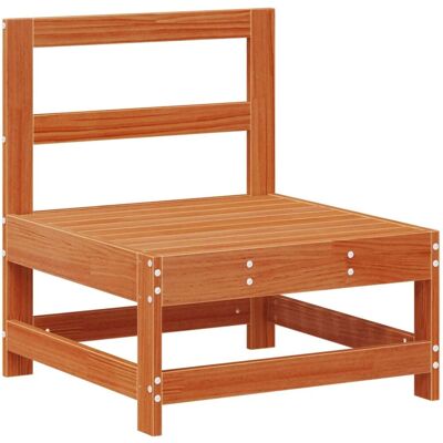 vidaXL Garten Mittelssofa Massives Kiefernholz Wachsbraun 865491 vidaXL Garten Mittelssofa Massives Kiefernholz Wachsbraun 865491