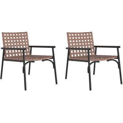 vidaXL Gartenstuhl 2 Stk Schwarz 79 x 56 x 73,5cm Poly-Rattan 42004143 vidaXL Gartenstuhl 2 Stk Schwarz 79 x 56 x 73,5cm Poly-Rattan 42004143