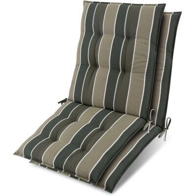 Beautissu 2x Niederlehner Auflage Sun-NL 100x50x8cm Grün-Gestreift Beautissu 2x Niederlehner Auflage Sun-NL 100x50x8cm Grün-Gestreift