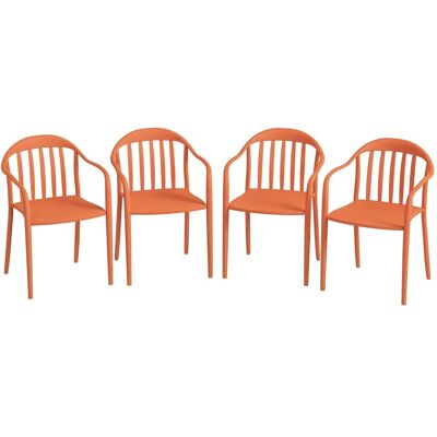 Outsunny Balkonstühle 4er-Set Kunststoff Rot 57L x 54B x 78H cm Outsunny Balkonstühle 4er-Set Kunststoff Rot 57L x 54B x 78H cm