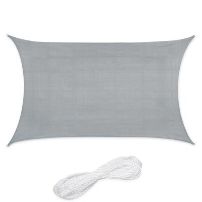 Relaxdays Sonnensegel HDPE Hellgrau UV-Schutz 3 m x 4 m 2 kg Relaxdays Sonnensegel HDPE Hellgrau UV-Schutz 3 m x 4 m 2 kg