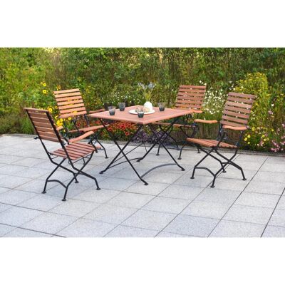 Merxx Schlossgarten Set 5-tlg. Klapptisch 90 x 90 cm Merxx Schlossgarten Set 5-tlg. Klapptisch 90 x 90 cm