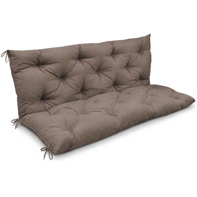 Beautissu Bankauflage Flair BR Taupe 150x50x50cm Beautissu Bankauflage Flair BR Taupe 150x50x50cm