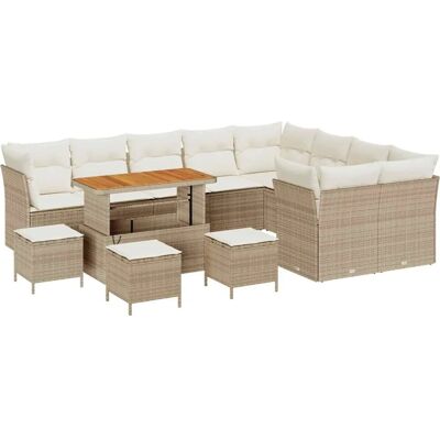 vidaXL Garten-Sofa-Set 13-Tlg Beige Poly Rattan 3361531 vidaXL Garten-Sofa-Set 13-Tlg Beige Poly Rattan 3361531