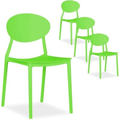Grüne Kunststoffgartenstuhl - Stapelbar - Wetterbeständig - Innen/Außen Grüne Kunststoffgartenstuhl - Stapelbar - Wetterbeständig - Innen/Außen