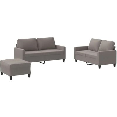 vidaXL 3-teiliges Sofaset Taupe Langlebiger Stoff vidaXL 3-teiliges Sofaset Taupe Langlebiger Stoff