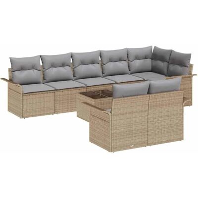 vidaXL 9-Teiliges Gartsofa-Set mit Kissen in Schwarz aus Poly Rattan 3354089 vidaXL 9-Teiliges Gartsofa-Set mit Kissen in Schwarz aus Poly Rattan 3354089
