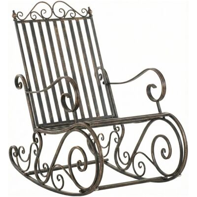 DELUKE Schaukelstuhl ANNA Antik Outdoor 56x90x94cm Metall Bronze Gartenstuhl Liegestuhl Relaxstuhl Garten Terrasse DELUKE Schaukelstuhl ANNA Antik Outdoor 56x90x94cm Metall Bronze Gartenstuhl Liegestuhl Relaxstuhl Garten Terrasse