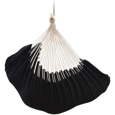 AMANKA Hängesessel inkl. Kissen bis 150 kg 330 x 120 cm Schwarz AMANKA Hängesessel inkl. Kissen bis 150 kg 330 x 120 cm Schwarz