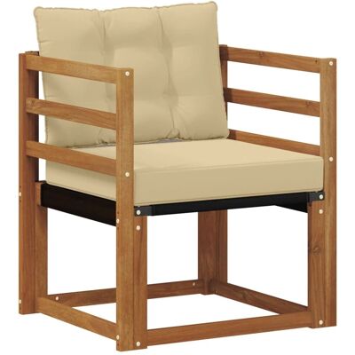 vidaXL Sofa mit Armlehnen Massives Akazienholz und Textilene 3436289 vidaXL Sofa mit Armlehnen Massives Akazienholz und Textilene 3436289