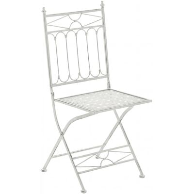 DELUKE Gartenstuhl FINN 40x40x95cm Metall Antik-Weiß Klappstuhl Garten Outdoor-Stuhl DELUKE Gartenstuhl FINN 40x40x95cm Metall Antik-Weiß Klappstuhl Garten Outdoor-Stuhl