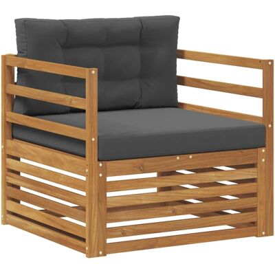 vidaXL Outdoor-Sofagarnitur Massives Akazienholz und Polyester Natur 3436377 vidaXL Outdoor-Sofagarnitur Massives Akazienholz und Polyester Natur 3436377