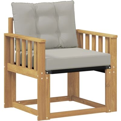 vidaXL Outdoor-Sofa Massives Akazienholz und Textilene Weiß 3439037 vidaXL Outdoor-Sofa Massives Akazienholz und Textilene Weiß 3439037