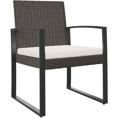 Furnicato Garten-esszimmerstühle 2 Stk Braun Pp-rattan Furnicato Garten-esszimmerstühle 2 Stk Braun Pp-rattan