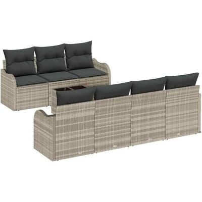 vidaXL Gartensofa-set Hellgrau 55 x 55 x 37 cm Poly-Rattan 3345612 vidaXL Gartensofa-set Hellgrau 55 x 55 x 37 cm Poly-Rattan 3345612