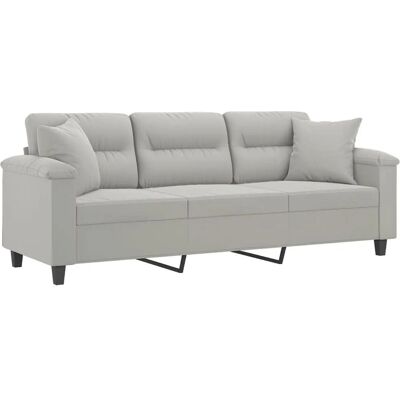 vidaXL Modell 3200978 - 3-Sitzer Hellgraue Mikrofaser-Couch vidaXL Modell 3200978 - 3-Sitzer Hellgraue Mikrofaser-Couch