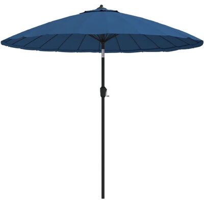 vidaXL Sonnenschirm 270cm Aluminiumstange Azure Blau - Gartenschirm vidaXL Sonnenschirm 270cm Aluminiumstange Azure Blau - Gartenschirm