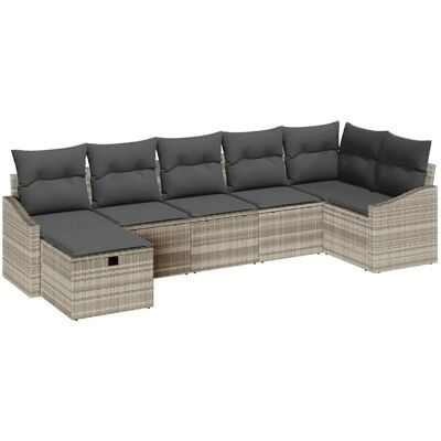 Vidaxl - 7-Piece Sofa Set - Grau - Gartenmöbelset Vidaxl - 7-Piece Sofa Set - Grau - Gartenmöbelset