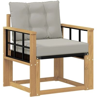 vidaXL Outdoor-Sofa Massives Akazienholz und Textilene Weiß 3439045 vidaXL Outdoor-Sofa Massives Akazienholz und Textilene Weiß 3439045