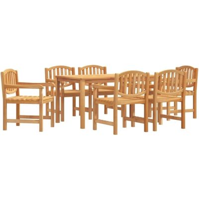 vidaXL Gartentisch und Stuhl-Set 150 cm Teakholz vidaXL Gartentisch und Stuhl-Set 150 cm Teakholz