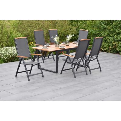 Merxx Gartenmöbelset Siena 7tlg. inkl. Klappsessel u. Ausziehtisch Merxx Gartenmöbelset Siena 7tlg. inkl. Klappsessel u. Ausziehtisch