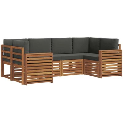 vidaXL Sofagarnituren 20 Tlg Natur und Anthrazit Massivholz Akazie 3375377 vidaXL Sofagarnituren 20 Tlg Natur und Anthrazit Massivholz Akazie 3375377