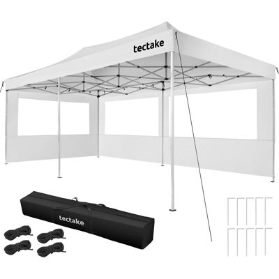 Tectake Aluminium Faltpavillon Viola 6 x 3 M Wasserdicht 3 Seitenteile Mit Fenster 600 x 300 x 316 cm Weiß Tectake Aluminium Faltpavillon Viola 6 x 3 M Wasserdicht 3 Seitenteile Mit Fenster 600 x 300 x 316 cm Weiß