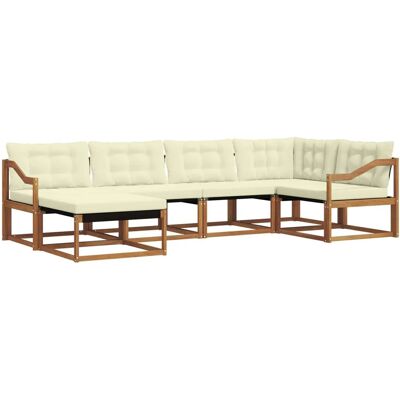 vidaXL Outdoor-Sofagarnitur 18-Tlg Natur und Creme Massivholz Akazie 3369633 vidaXL Outdoor-Sofagarnitur 18-Tlg Natur und Creme Massivholz Akazie 3369633