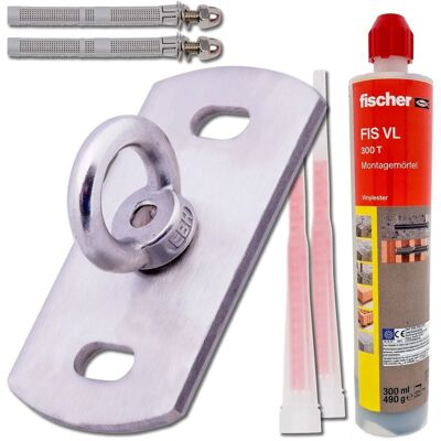 Toldoro Edelstahl Wandhalter Deckenhalterung für Sonnensegel & Hängematte inkl. Befestigungsmaterial Toldoro Edelstahl Wandhalter Deckenhalterung für Sonnensegel & Hängematte inkl. Befestigungsmaterial