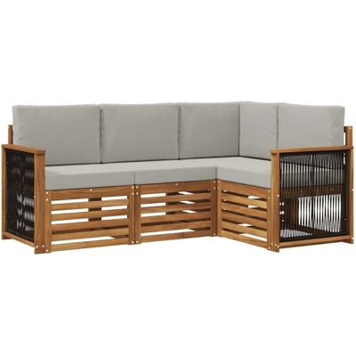 vidaXL Sofagarnituren mit Kissen 4 Stk Massivholz Akazie 3384292 vidaXL Sofagarnituren mit Kissen 4 Stk Massivholz Akazie 3384292