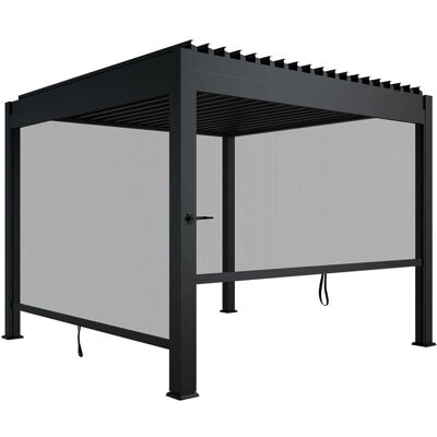 Juskys Pergola Lamellendach Tahiti 3 x 3 m inkl. 2x Seitenwand 3 m Anthrazit Juskys Pergola Lamellendach Tahiti 3 x 3 m inkl. 2x Seitenwand 3 m Anthrazit