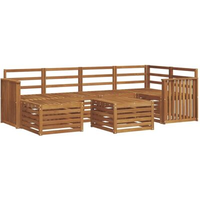 vidaXL Sofagarnituren Natur Massivholz Akazie 3375124 vidaXL Sofagarnituren Natur Massivholz Akazie 3375124